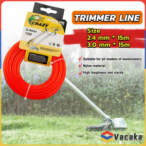 Nylon Trimmer Line 2.4mmx15m 3.0mmx15m Round Shape Hole for Grass Cutter Garden Tools