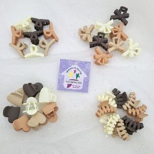 Set 8 cái cào đỉnh nhựa nhám nhiều mẫu dễ thương kẹp tóc nữ hàn quốc cute phụ kiện bé gái kẹp càng cua mini gắp tóc - thương hiệu Vợ Chồng Tôi
