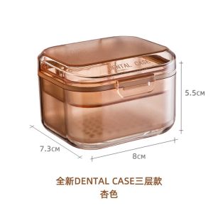 🇸🇬 [READY STOCK] Invisible Braces Denture Storage Box/Frosted Retainer/Portable Orthodontic Retainer/Clean Dental Cleaning Denture