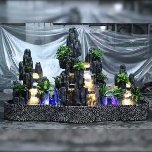 Artificial Mountain and Fountain Garden Courtyard Villa Landscape Landscape Landscape Furnishing Articles Balcony Club Humidifier Water Landscape Fish Pond