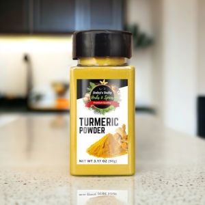 Turmeric Powder 90g in Shaker Bottle by Jinkys Daily Herbs & Spices