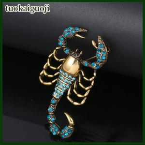 tuokaiguoji เข็มกลัดแมงป่อง1ชิ้นพร้อมเข็มกลัด rhinestone Alloy PIN คริสตัลวินเทจ