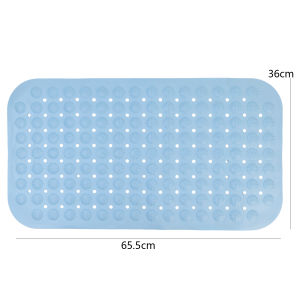 Bathroom Non-Slip Mat with Suction Cup Shower Bathtub Mat Washable PVC Rectangular Massage Nubs Shower Mat Bath Rugs Accessories