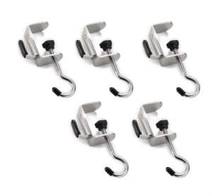 Stainless Steel Drill-Free Backpack Hook | Adjustable Double Hook with Anti-Slip Sleeve