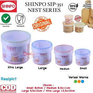(BISA COD) PROMO Shinpo SIP-351 Nest Series / Toples Plastik Polos / Tempat Cemilan / Food Storage / Wadah Makanan / Toples Lebaran Terbaru / Toples Makanan / Toples Kue