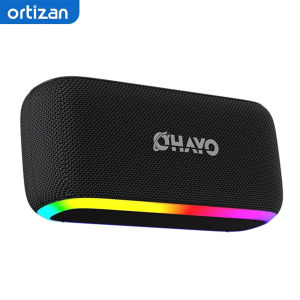 Ohayo S15 Portable Bluetooth Speaker with 60W Powerful Sound and Intense Bass IPX6 Waterproof Wireless LED Computer Speaker