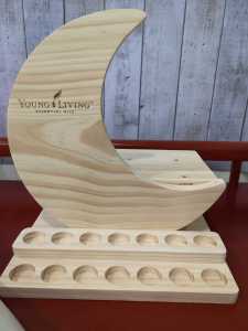 *Ready Stock* Moon Shape Display Rack for YL Diffuser and Essential Oil / Moon Shape w 14 EO Holes + Free Sticker