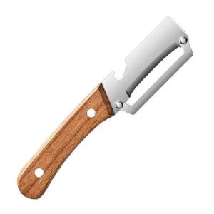 Stainless Steel Peeler Wooden Handle Multifunctional Vegetable Skin Remover for Kitchen Use
