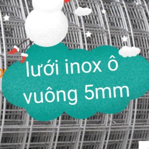 Lưới inox 304 ô vuông 5mm sợi lưới 05mm ( bán lẻ 90k/m vuông)