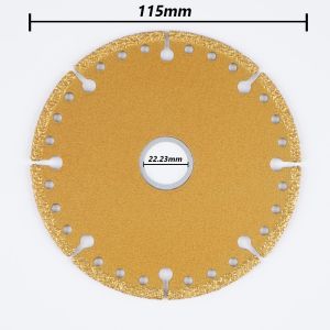 （free gift）100/115/125mm Vacuum Brazed Diamond Saw Blade For Steel Metal Stone Cast Iron Rebar Multi-Purpose Demolition Cutting Disc