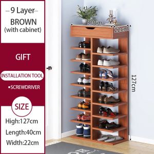 TENDO  Wooden Storage Box Shoe Rack High Quality  Shelves Shoe Cabinet Storage Rack With Drawers