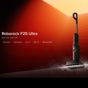 【GRAND LAUNCH】Roborock F25 Ultra 22000Pa Max Suction Power Wet and Dry Cordless Vacuum Cleaner 0% Hair Tangle 150°C Steam 86°C High-temp Mopping 5 Mins Self-Dry 1000ml Clean Water Tank& 100ml Detergent Tank 4600mAh Battery & up to 60mins Runtime