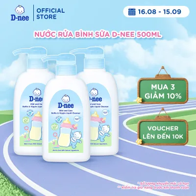 Combo 3 Nước rửa bình sữa D-nee 500 ML
