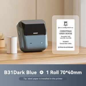 NIIMBOT B31 Thermal Large Size Label Printer Portable Wireless Inkless Label Maker Supermarket Clothing Office Barcode Price Tag Multifunctional Sticker Machine