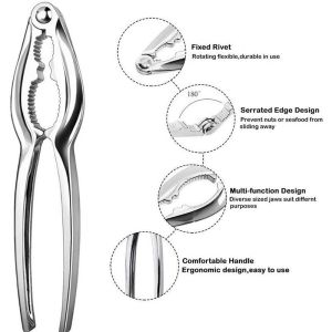 Stainless Steel Seafood Tools Crab Crackers Nut Cracker Forks Set Opener Kitchen Accessories