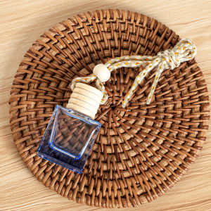 🔥🔥🔥fenglin 1Pc Five Wire Lid Flat Square 10ML Empty Bottle Car Essential Oil Diffuser Fragrance Air Freshener Scent Perfume Bottle Ornament