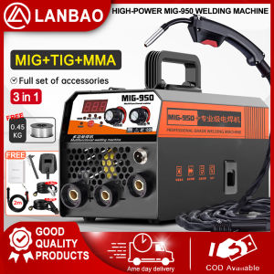 MIG-999 Mesin Welding MIG Full Set Gasless MIG/MMA/TIG 3 in1 Inverter Portable Welding Machine Mini