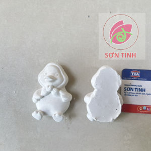 Tô tượng thạch cao GẤU DÂU 2D cao 55cm (Không kèm màu) tượng trắng decor