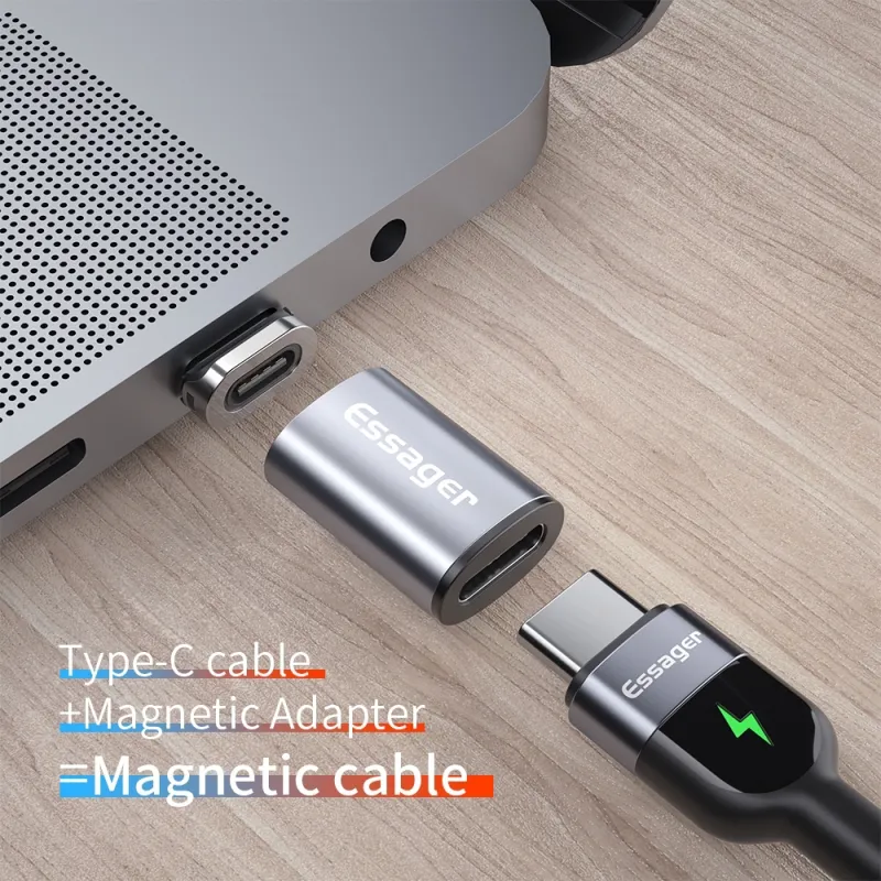 Essager USB Type C Magnetic Adapter for iP Samsung USB C Female to