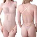 Women Backless Bra Bralette Bodysuit Shapewear Deep V-Neck Body Shaper Backless U Plunge Thong Shapers Pakaian Dalam + Celana Dalam. 
