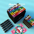 [READY] Aimilo Spidol Warna Warni 1 Set Sketch Marker 2 Tip Touch Marker 24/36/48/60/80 Warna. 