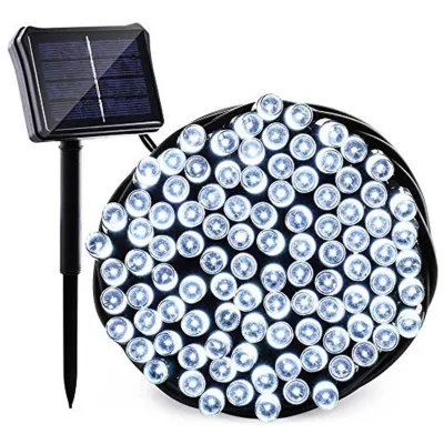 Solar String Lights Outdoor Waterproof Green Wire with 2 Lighting Modes Solar Christmas Lights for Garden Patio Tree Party Wedding Decorations