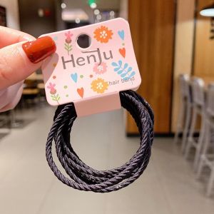 KARET RAMBUT KOREA PREMIUM ISI 6 PC / IKAT KARET RAMBUT ELASTIS WARNA POLOS GAYA KOREA UNTUK WANITA