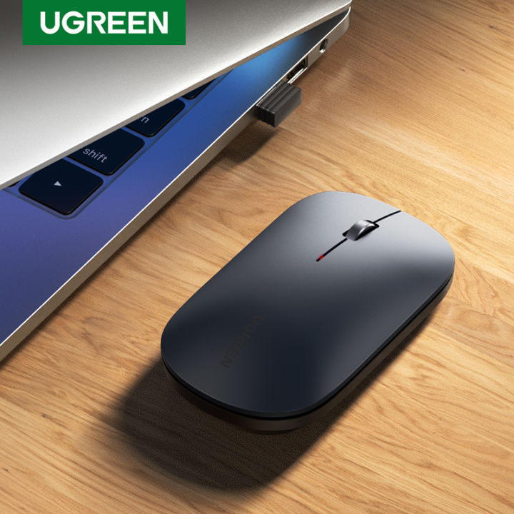 UGREEN Wireless Mice Computer Mouse for Laptop Silent Buttons 2.4G 250Hz with USB Mini Receiver, 1600 DPI 4000 DPI Optical Tracking Ambidextrous