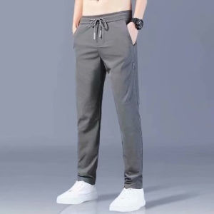 Summer Pants Fitted Shape Elasticity Ice Silk Pants Men S Ummer Black Label Thin Anti-aging