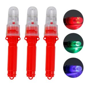3pcs Fishing Net Warning Light Yacht Positioning Flashing Light Device Marine Emergency Signal Light