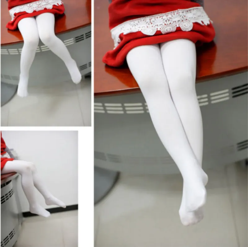 Girls 3pcs 1300D Autumn Winter Solid Color Tights Kids Cute Velvet Pantyhose  Tights Stockings Dance Tights