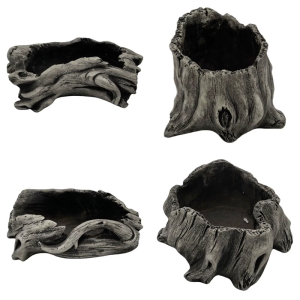 Artificial Driftwood Planter Sculpture Resin Succulents Flower Pots Imitation Pile Porous Bonsais Tree Pots