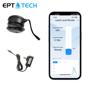 EPTTECH TLC2206 Tuya Smart APP WIFI Remote Ultrasonic Real-time Contactless Liquid Water Oil Fuel Level Tank Monitor Sensor Waterproof IP67 Continuous Controller Real-time Automatic Alarm Outdoor