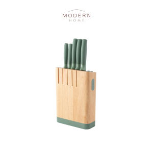BERGHOFF Forest Knife Block Set With Built-In Knife Sharpener