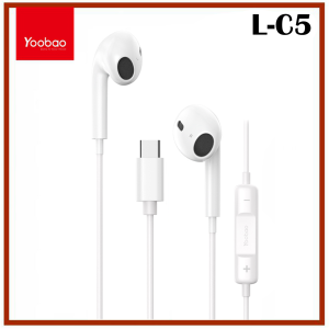 Yoobao L-C5 Ergonomic Design HD Speaker In-Ear Wired Earphone High Quality with Microphone for Type-C Devices