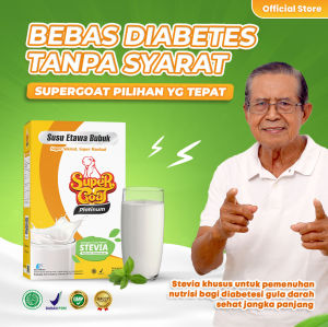 Supergoat Platinum Stevia Halal Box - Suplemen Diet Rendah Gula untuk Diabetes