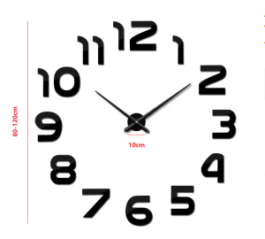 Creative Frameless DIY Wall Clock Decal Home Office Hotel Restaurant School Living Room Decoration Frameless Modern 3D