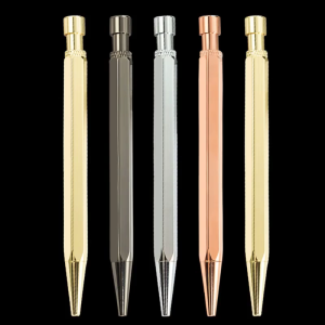 Six Edge Metal Signature Pen Ballpoint Pen Rotating Threaded Pen Writing Pen Office School Holiday Supplies
