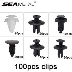 Universal 100PCS Car Fender Panel Plastic Rivet Fasteners Push Pin Clips