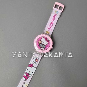 Jam tangan anak lampu musik karakter kartun