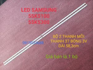 THANH ĐÈN LED VIỀN TIVI SAMSUNG 55K5100 55K5300 HÀNG MỚI 100% BỘ 2 THANH MỖI THANH 37 BÓNG 3V DÀI 583cm