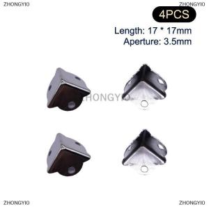 [COD] ZHONGYI0 4pcs sắt góc bảo vệ bảng góc cạnh bảo vệ Bìa đồ trang sức ngực hộp gỗ trường hợp trang trí chân chân kim loại góc