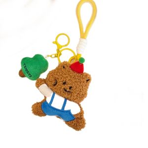TIMIA Plushies Doll Bear Plush Doll Keychain Soft Collection Cute Animal Plush Keychain Creative Dog Plush Keyring Pendant Home Party Decor