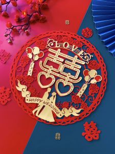 [Size 42cm] Set chữ Hỷ dùng để trang trí đám cưới phòng tân hôn làm đẹp nhà cửa siêu đẹp dành cho các cặp đôi