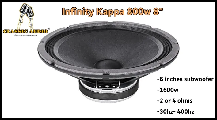 Classic Audio Car Audio Subwoofers Infinity Kappa 800w 8\
