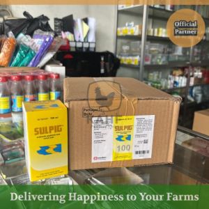 Sulpig 1 Dus 12 Botol x 100 ml Obat Babi Mencret Demam Spektrum Luas Medion [KAHF PS]