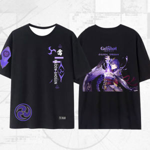 [Local Stock] ZEEMIN Genshin Impact Raiden Shogun T-Shirts 3D Print Women Men Short Sleeve T Shirt Y2k Harajuku Streetwear Tees Tops Kids Clothing