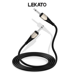 LEKATO Guitar Cable 3M Noise Reduction Universal Electric Guitar Cable 6.35mm Guitar Jack Cord Professional Instrument Cable