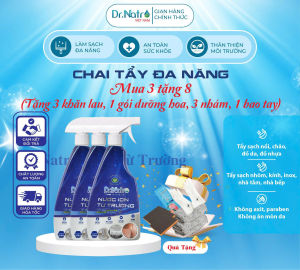 Combo 3 chai tẩy đa năng DR NATRO 500ml tẩy rửa mọi vết bẩnan toànlành tính