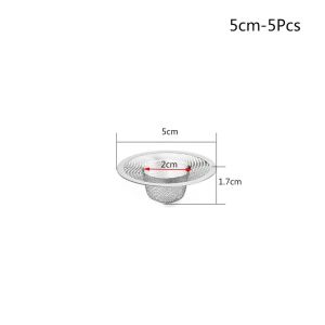 🔥🔥【IN STOCK】3/5pcs Bathroom Kitchen Sink Mesh Strainer Hair Catcher Drain Protector Anti Clog Trap Stopper Drain Hole Filter Stainless Steel